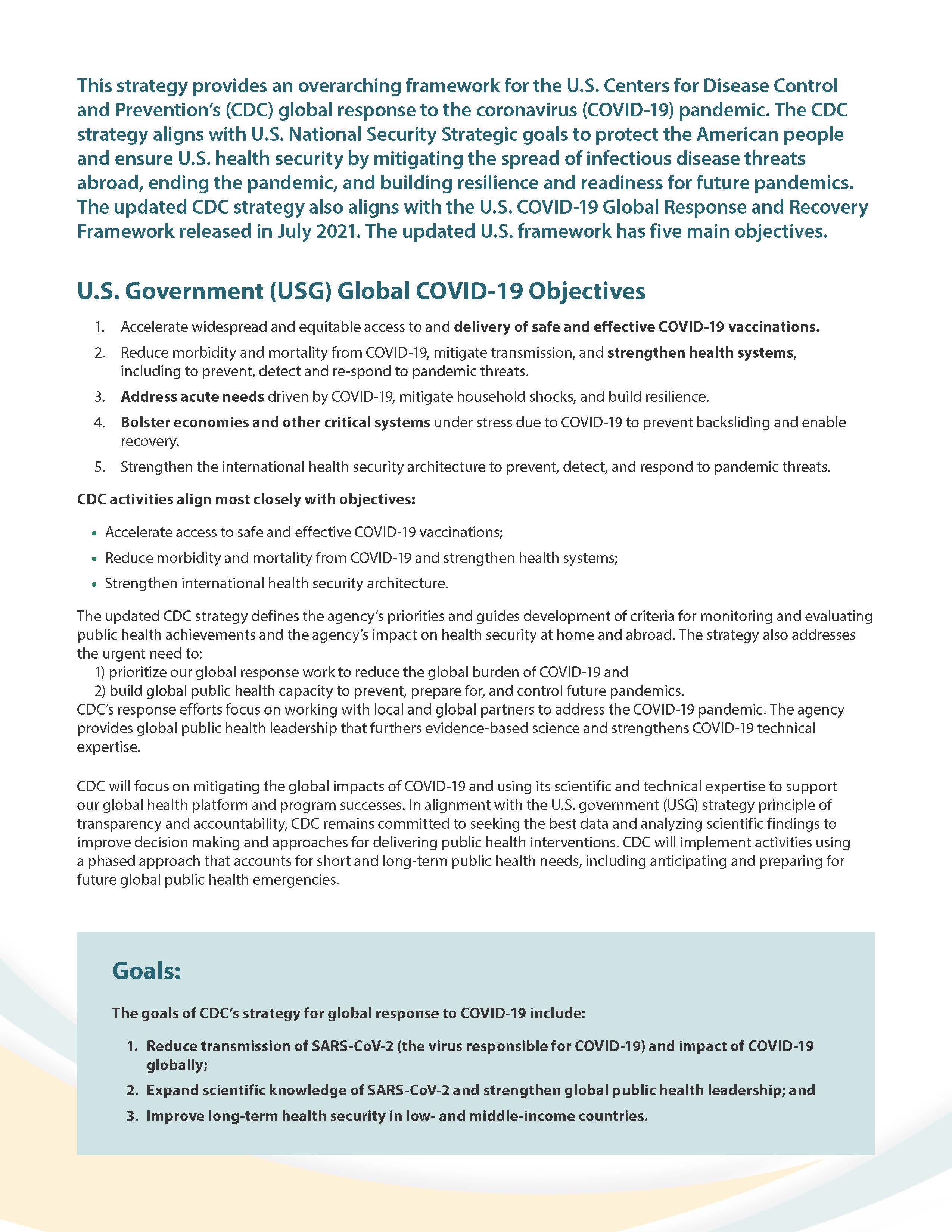 Global COVID-19 Response page 2